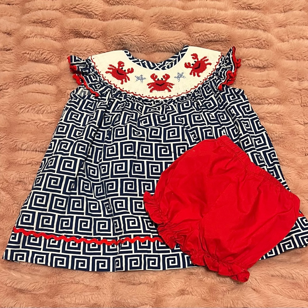 6M Banana Split Smocked Set